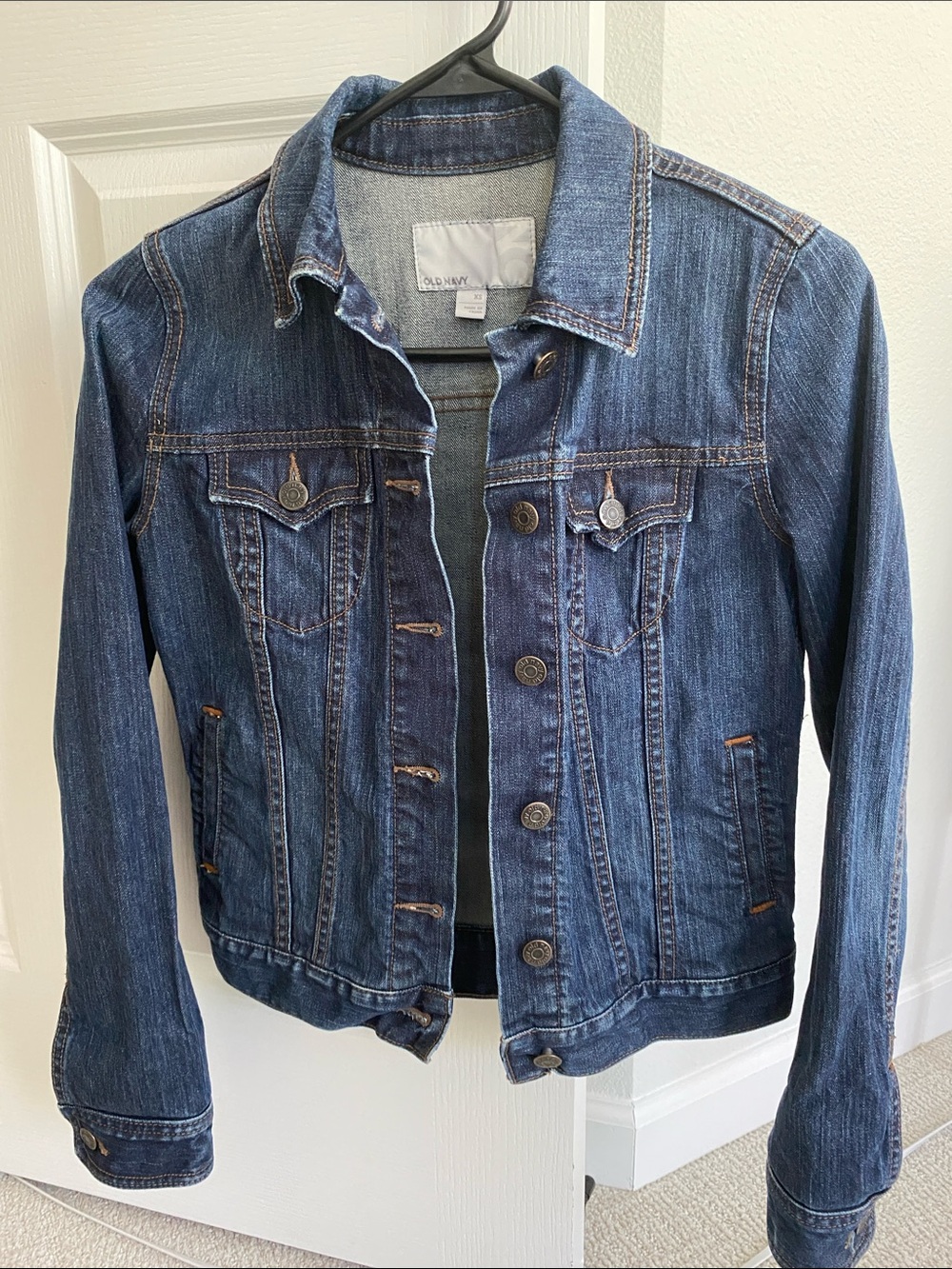 Old Navy Dark Blue Women's Denim Jean Jacket Size XS